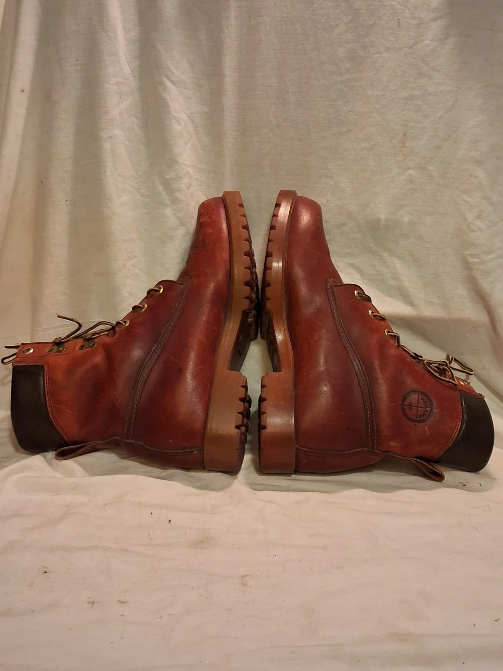 Herman Survivors Leather Waterproof Men's Brown Lace-Up Leather Work Boots 9 1/2